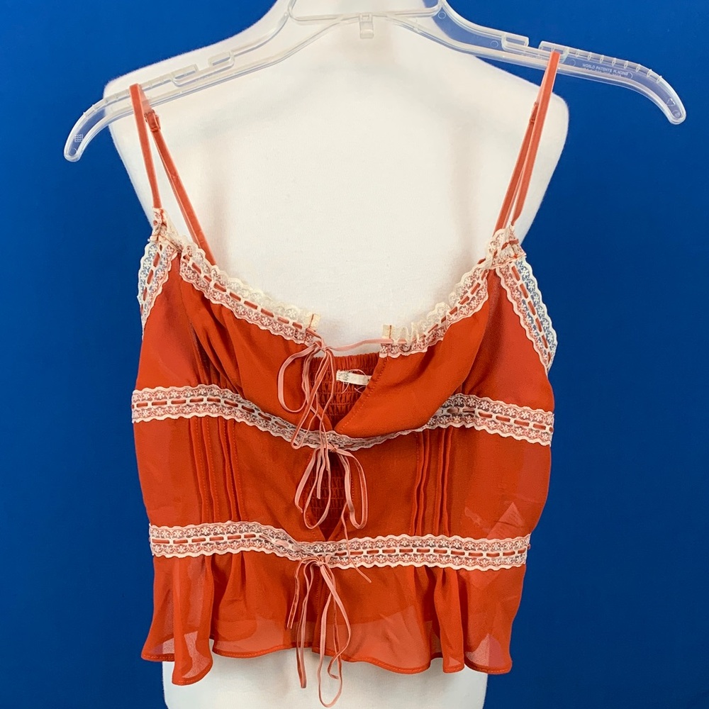 Kimchi Blue from UO Women's Lace Trim Orange Cami Top